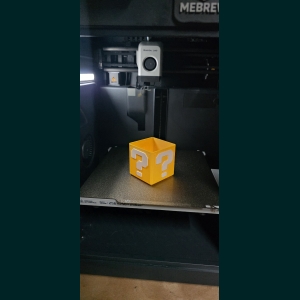 Mario vraagteken opslag box 7 x 7 x7 cm