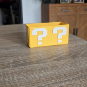 Mario vraagteken opslag box 14 x 7 x 7 cm
